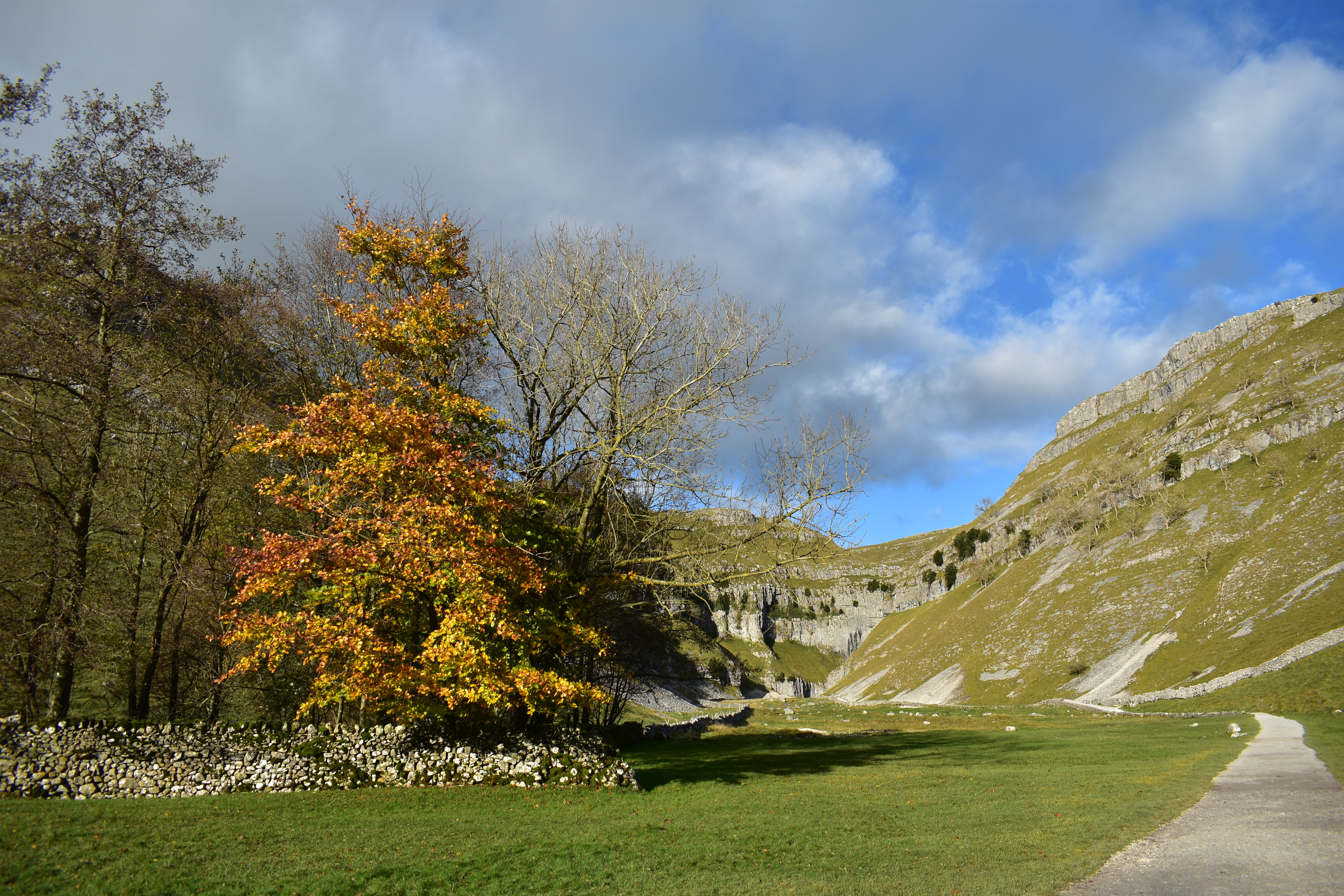 Gordale Scar during Autumn, from the Fairlamb group away day Nov 2023.